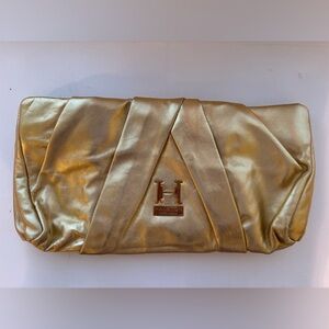 Halston Heritage Gold Clutch